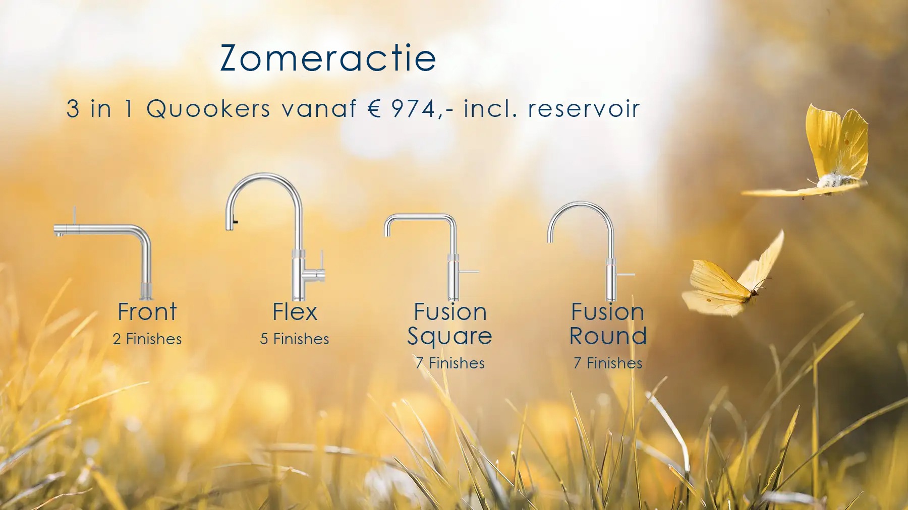 Voorjaarsactie 3-in-1 Quookers Front, Flex en Fusion vanaf € 974,- inclusief reservoir